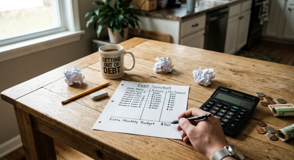 How to Start a Debt Snowball on a Tight Budget (Step-by-Step)